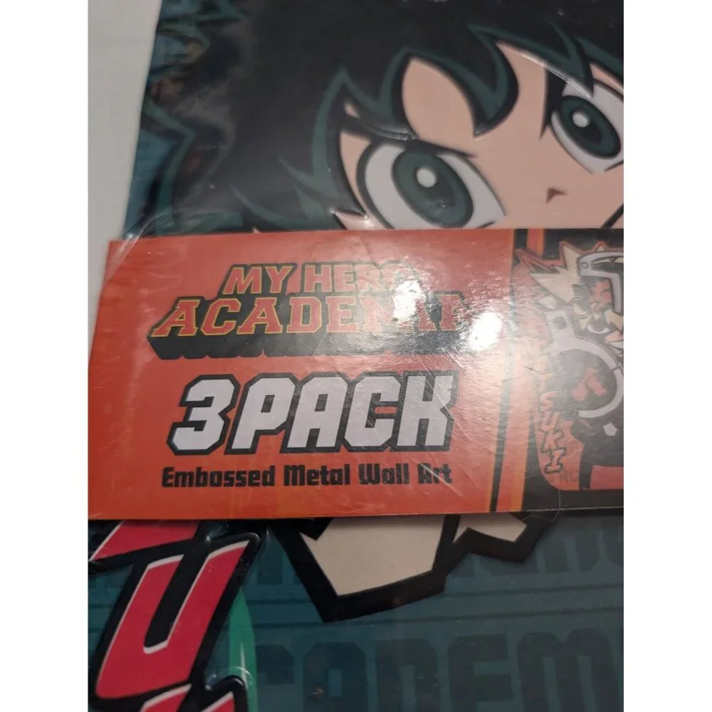 My Hero Academia Embossed Metal Wall art 3 pack Crunchyroll Open‎ Road Sealed